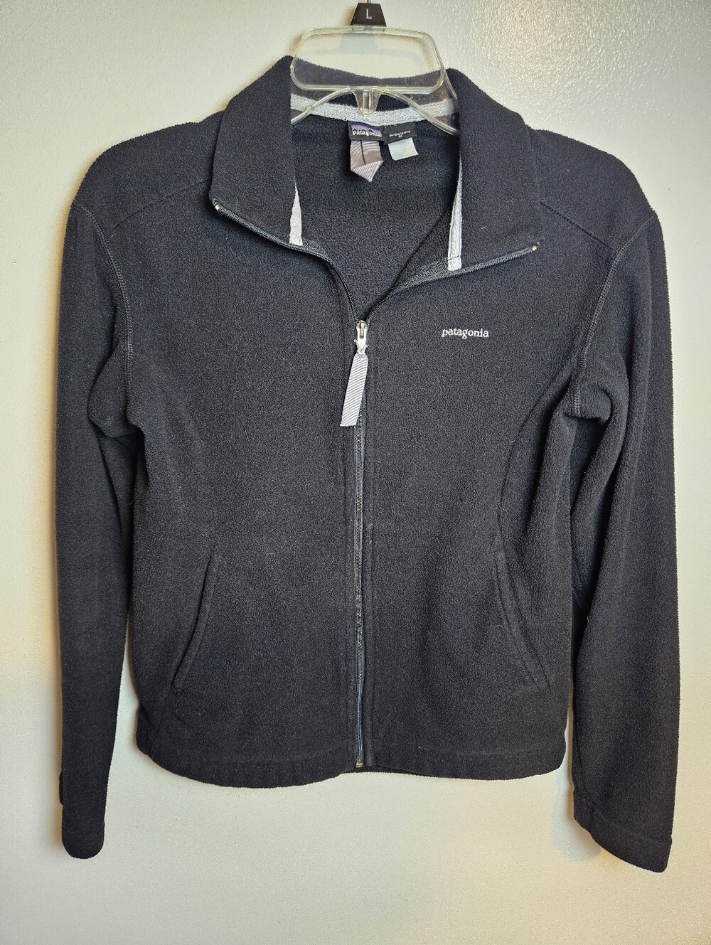 Patagonia Vintage Made in USA Black Fleece Full Zip Jacket Small